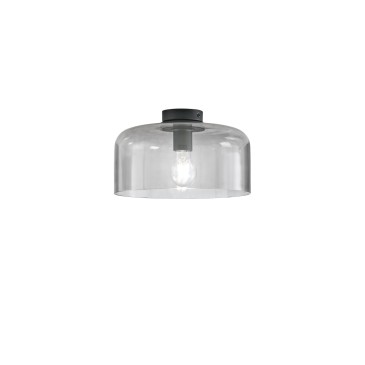 PLAFONIERA GIBUS FUME' 1XE27 30X30X23CM