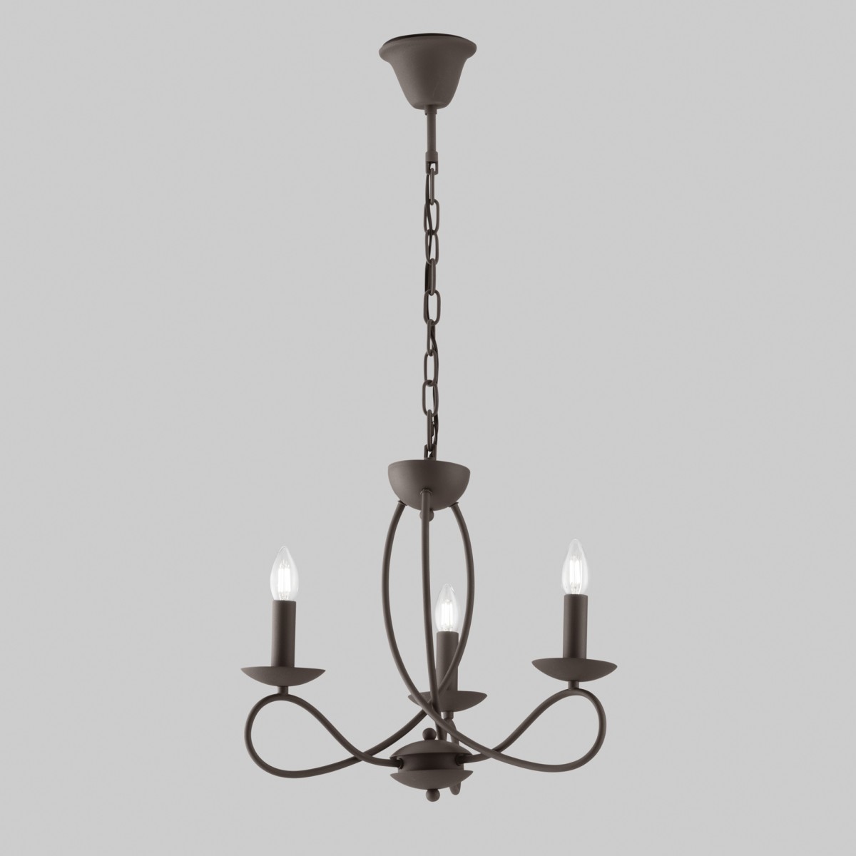 LAMPADARIO GINEVRA CORTEN 3XE14 48X120CM