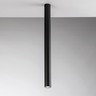 Plafonnier rond noir Fluke...