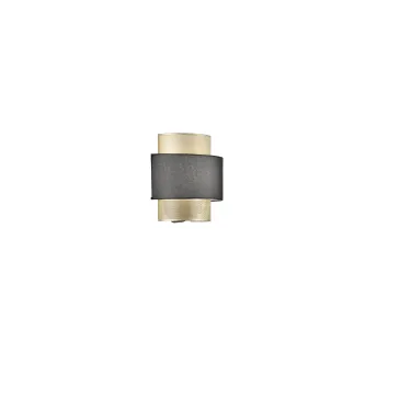 APPLIQUE LOUNGE ORO E NERO IN METALLO 1XE27 25X14X24CM