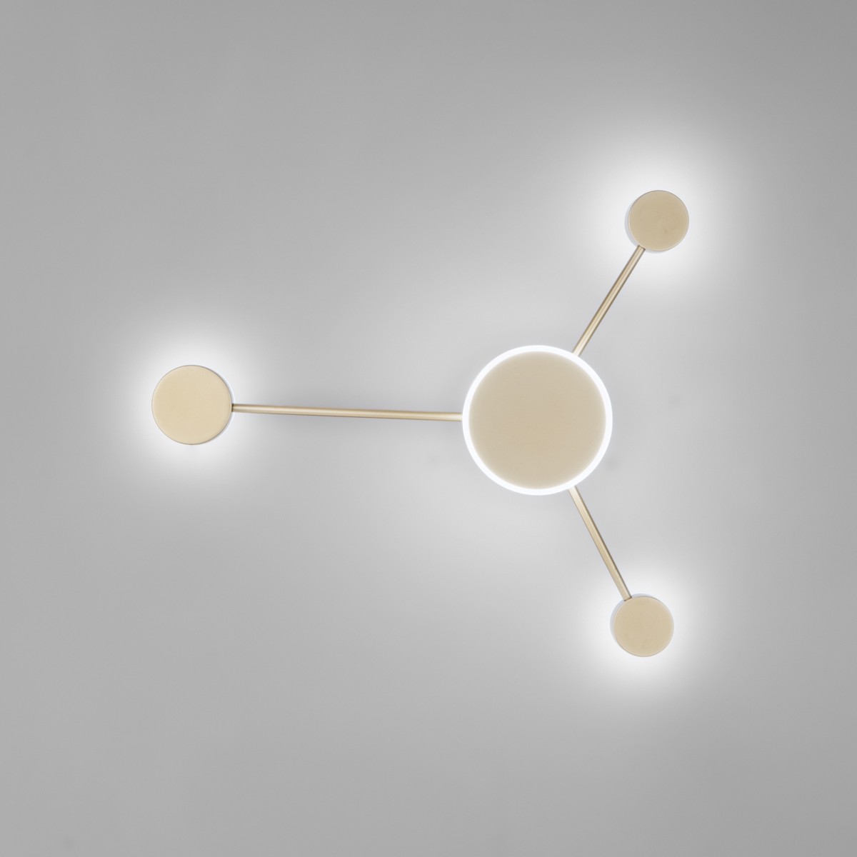 PLAFONIERA LED ETERE ORO 12W 1620LM CCT 53X46CM