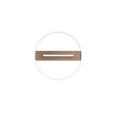 PLAFONIERA LED AZIMUTH NERA/LEGNO 26W 3290LM CCT 40,5X5CM