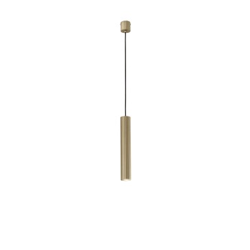 SOSPENSIONE LORD ORO IN ACCIAIO+ALLUMINIO 1XGU10 25W 10X10X240CM