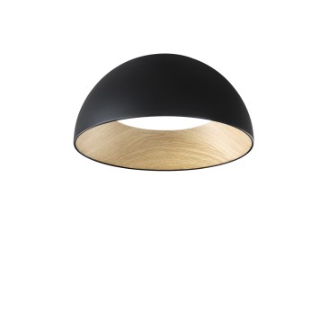 PLAFONIERA LED COCO NERA 40W 4400LM CCT 50X29CM
