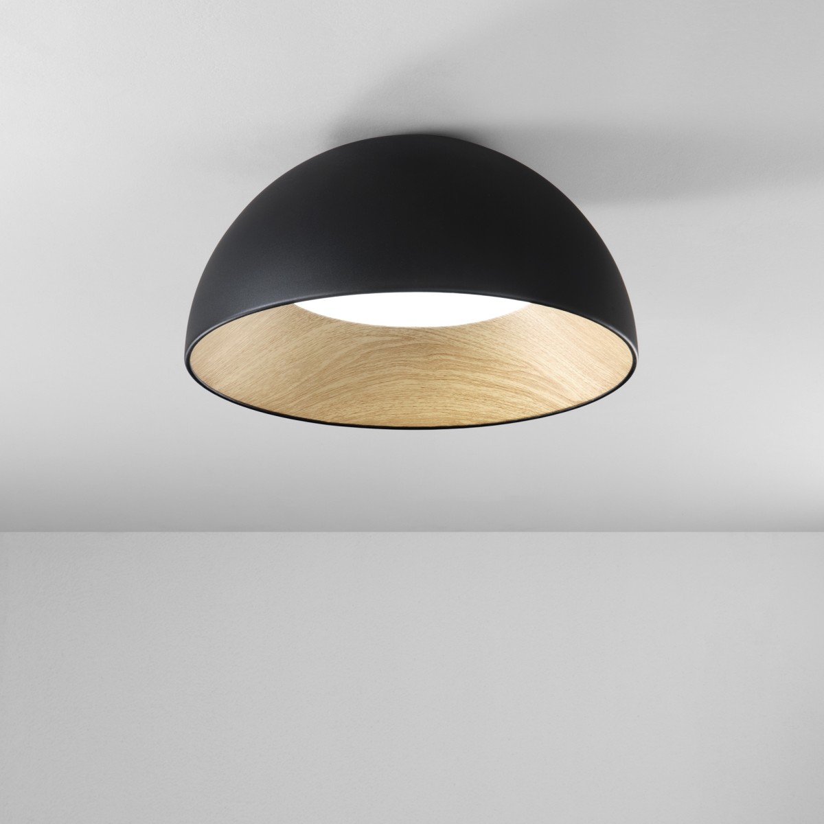 PLAFONIERA LED COCO NERA 40W 4400LM CCT 50X29CM