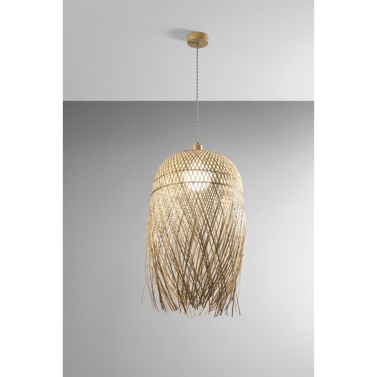 SOSPENSIONE BAHAMAS IN BAMBOO 1XE27 MAX 60W IP20 40X223CM