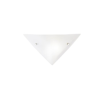 Applique da Parete Bianca Triangoalre in Vetro | Mondialshop