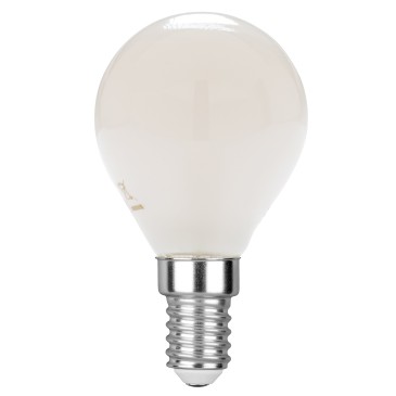 KIT 3PZ LAMPADINA LED FILAMENTO GLOBO BIANCO E14 4W 400LM 4000K 300° 45X78mm 15000h CRI80