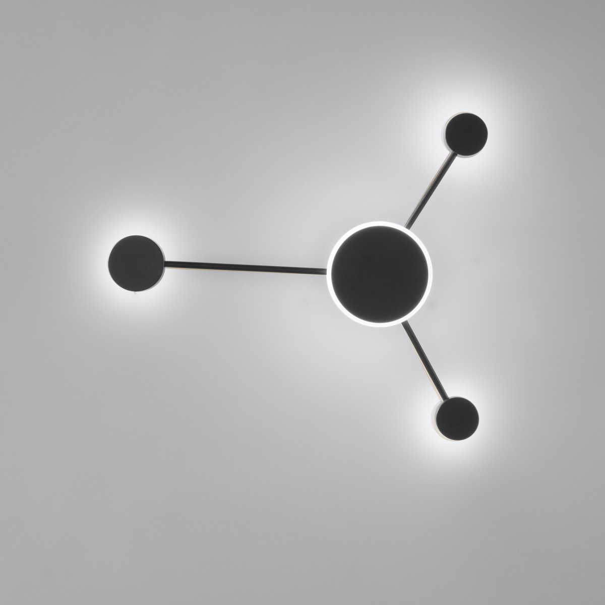 Schwarze Ether-LED-Deckenleuchte, 12 W, 1620 lm,...