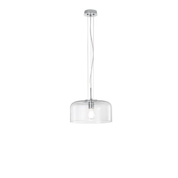 SUSPENSION TRANSPARENTE 1XE27 30X30X150CM