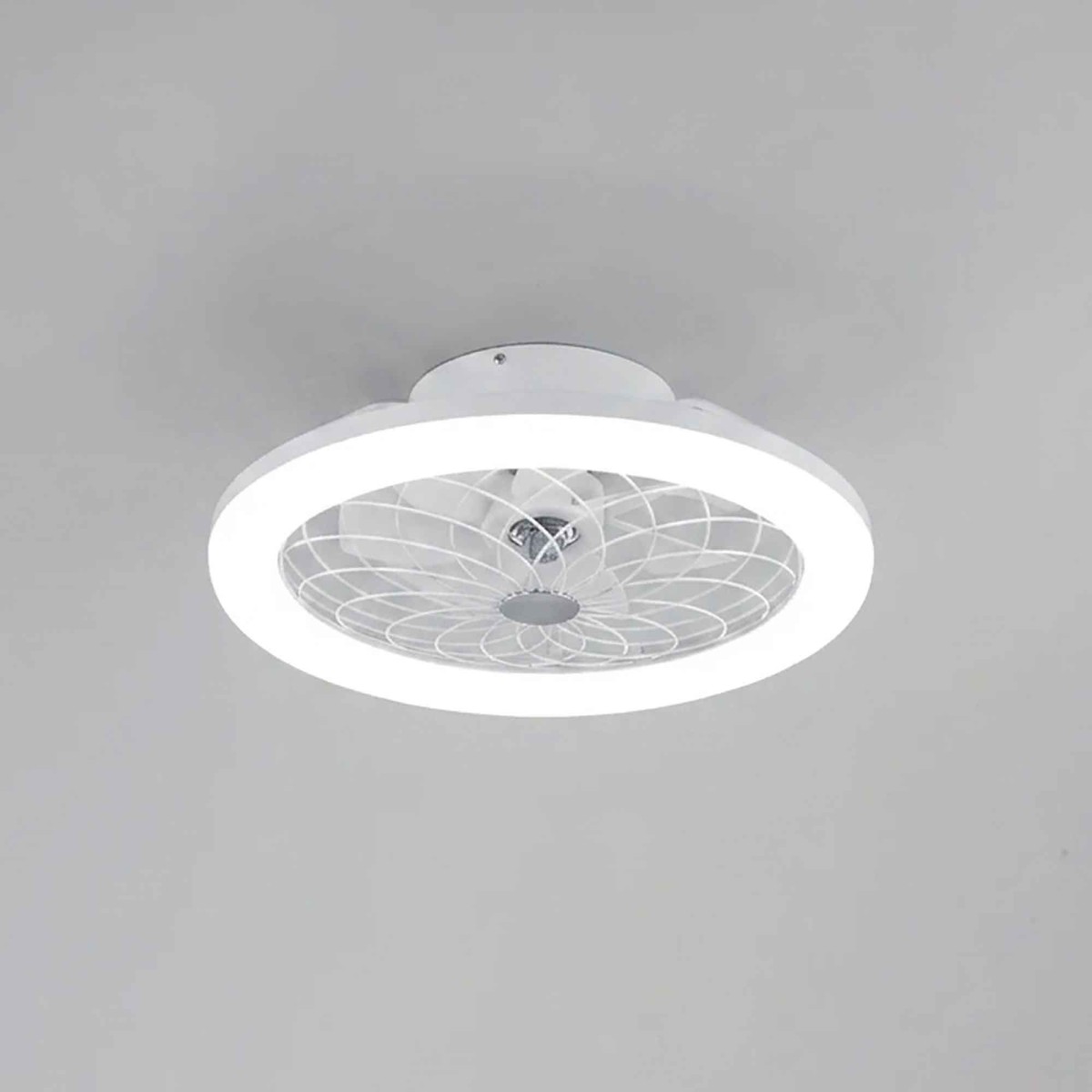 PLAFONIERA LED VENTILATORE ETESIA BIANCO 40W 5500LM CCT...