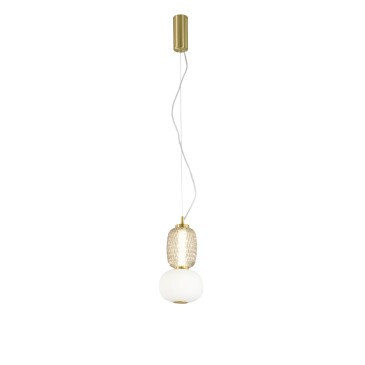 LED-Hängeleuchte „Gold Totem“, 18 W, 2000 lm, 3000 K, 17 x 196,5 cm