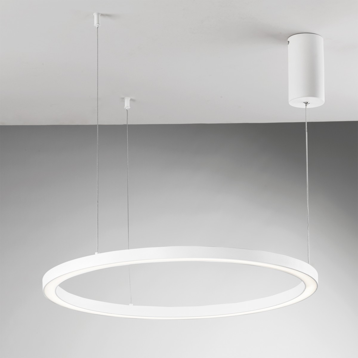 SOSPENSIONE LED HOOP BIANCA 60W 9000LM CCT 120X120X150CM