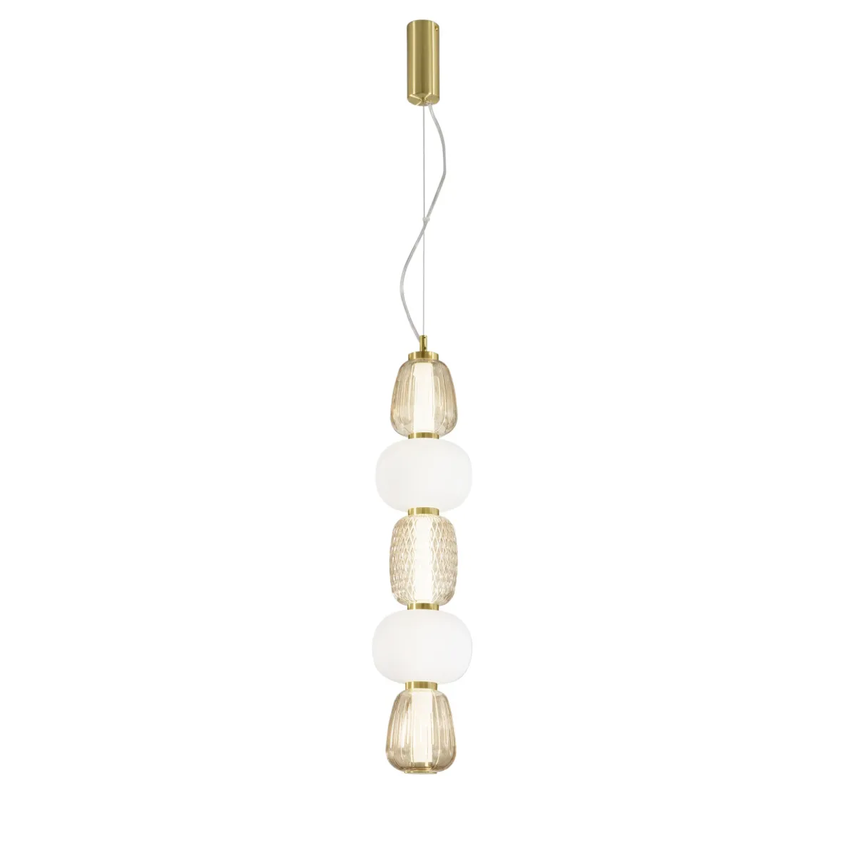 lampadario a sospensione moderno in oro con modulo LED...