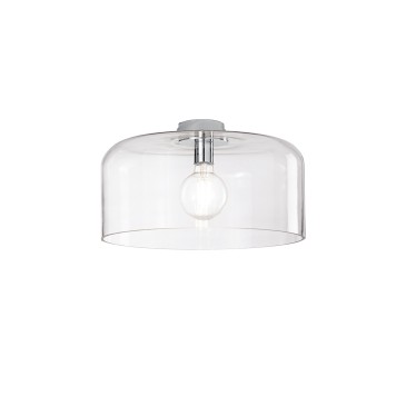 GIBUS Transparente Deckenleuchte 1xE27 40x40x23cm