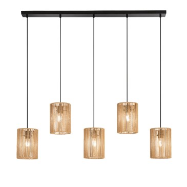 TROPIKANA HOLZAUFHÄNGUNG 5XE27 115X23,5X176CM