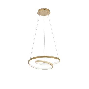 Suspension LED dorée 30W 4000LM CCT 40X6.5X150CM