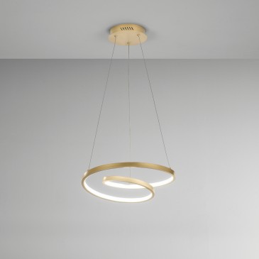 Suspension LED dorée 30W...