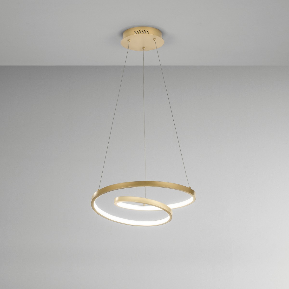 LED-Pendelleuchte in Goldoptik, 30 W, 4000 lm,...