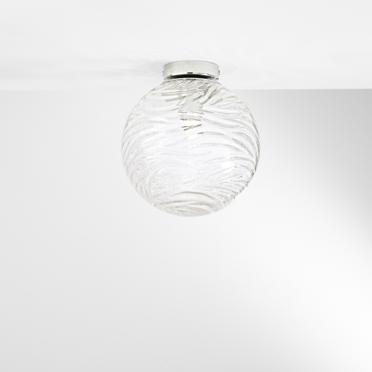 NEREIDE Transparente Deckenleuchte 1xE27 25x25cm