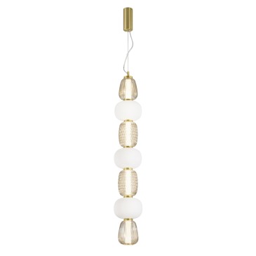 Totem LED suspendu doré 42 W 4500 lm 3000 K 17 x 163 cm