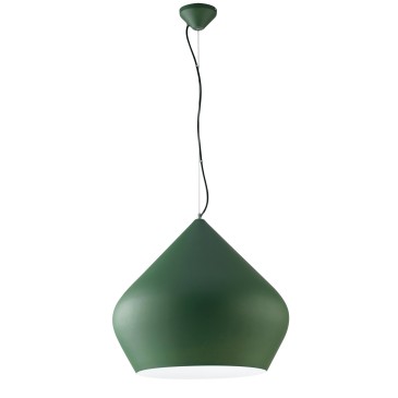 Suspension THOLOS verte/blanche 1XE27 52X201CM