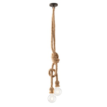 Corde de suspension en chanvre 2XE27 150 cm
