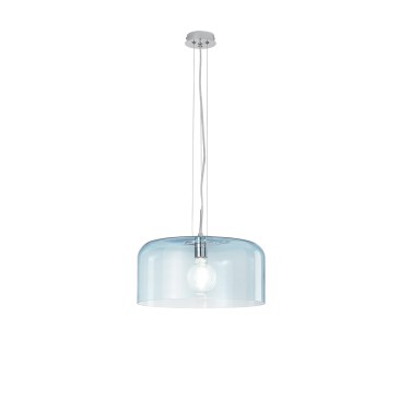 SUSPENSION GIBUS TURCHESE 1XE27 40X40X150CM