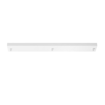 Cadre rectangulaire blanc à 3 trous 67 x 10 x 4,1 cm