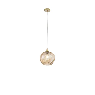 SOSPENSIONE MAJESTY AMBRA IN VETRO 1XE27 23X120CM
