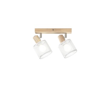 Applique Moderna con Spot in Legno | Mondialshop