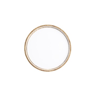 LED-Deckenleuchte aus Maderaholz, 24 W, 3240 lm, Farbtemperatur 3000/4000/6500 K, 38 x 38 x 8,3 cm