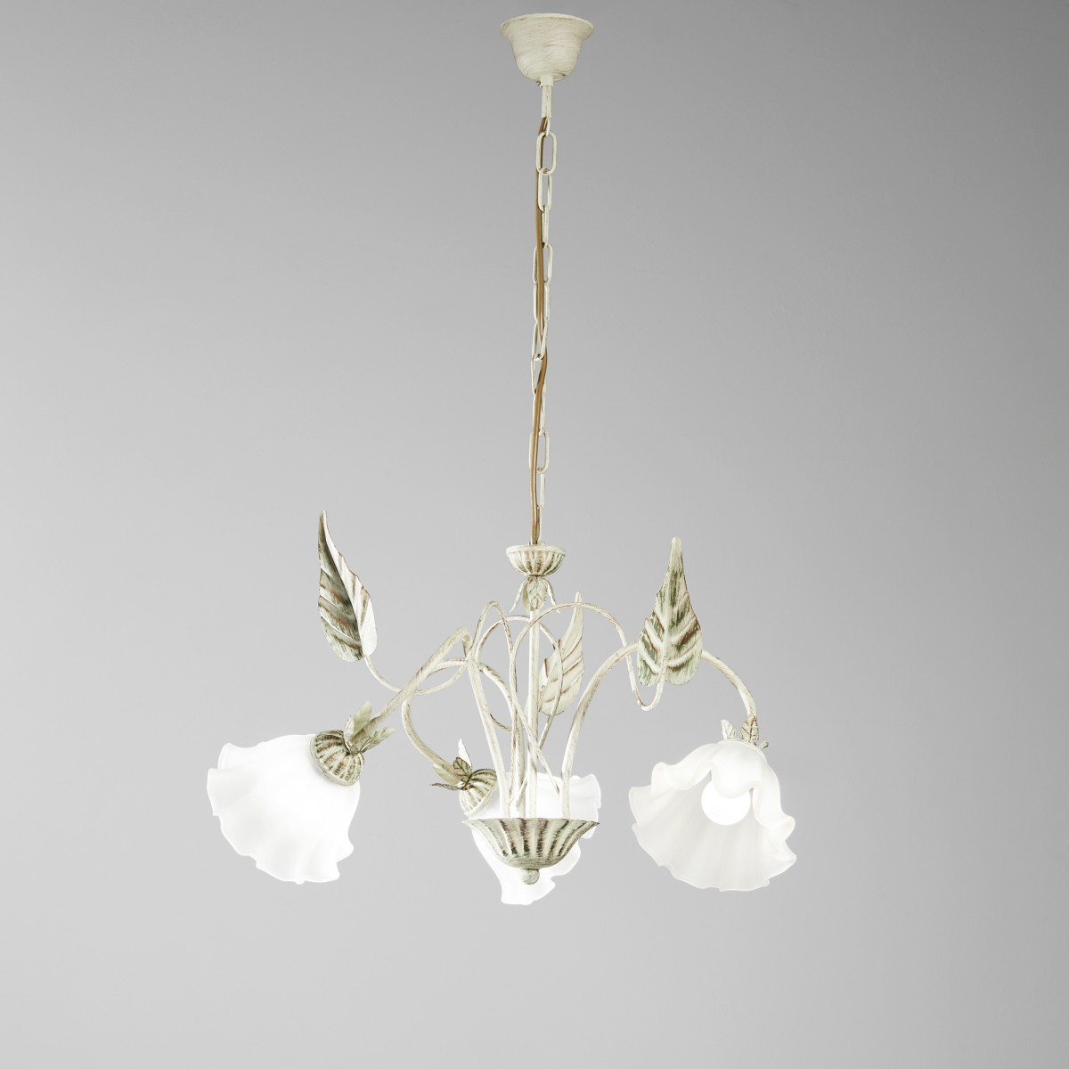 Lustre Isotto ivoire 3XE14 60X80CM