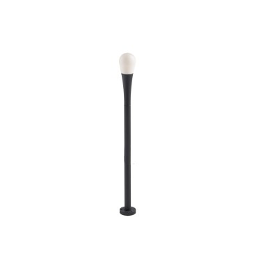 Anthrazitfarbene Fallstange 1xG9 IP65 5x34cm