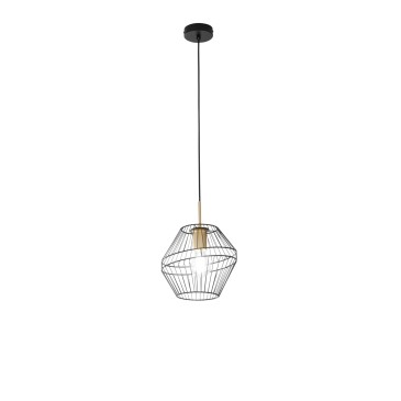 SOSPENSIONE KIKO NERA/ORO 1XE27 25X25X150CM