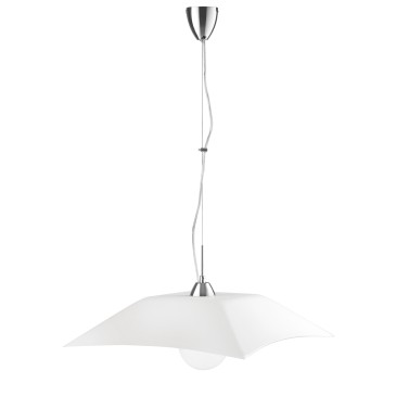 SOSPENSIONE OSIRIDE BIANCA 1XE27 50X50X120CM