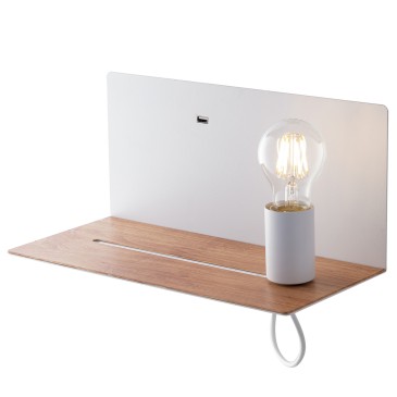 Applique con Mensola e Porta USB 2A | Mondialshop