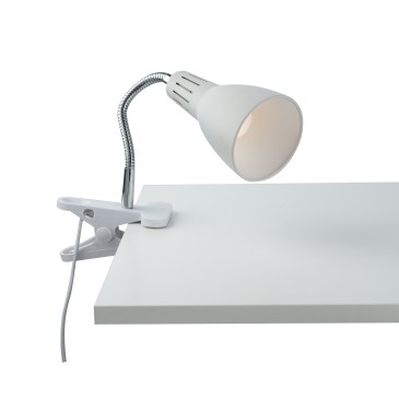 Lampe blanche Logiko avec clip 1XE14 11,5 x 7,3 x 36,5 cm