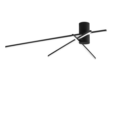 Plafonnier LED noir Shanghai 27 W 3750 lm 3000 K 92 x 100 x 14,5 cm