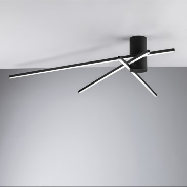 Plafonnier LED noir...
