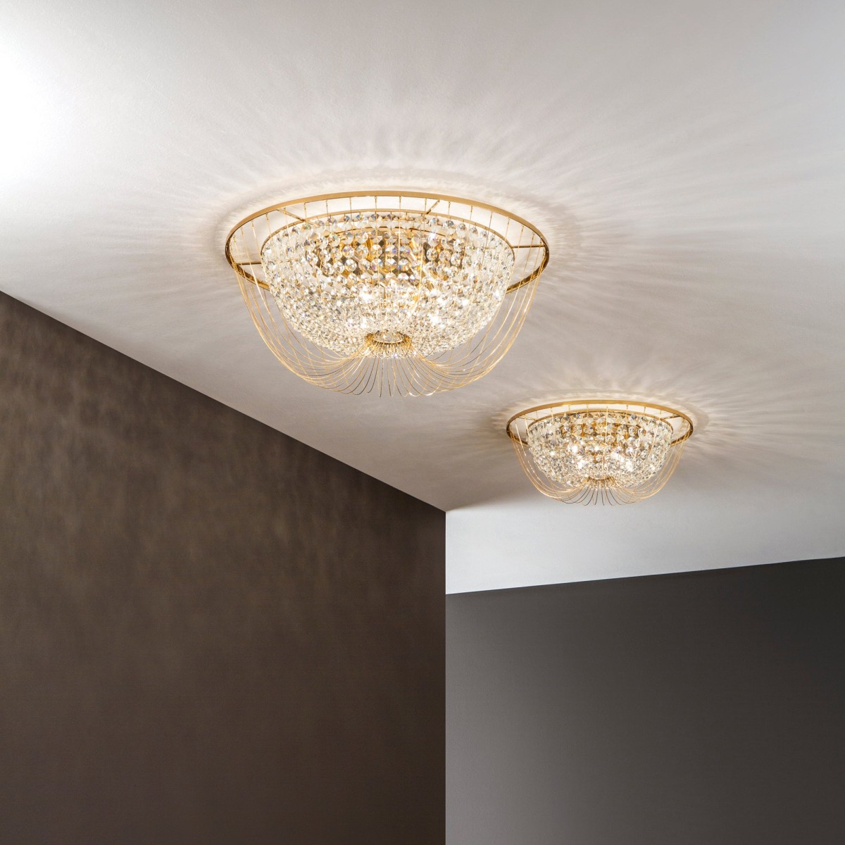 PLAFONIERA VIENNA ORO 4XE14 45X22CM