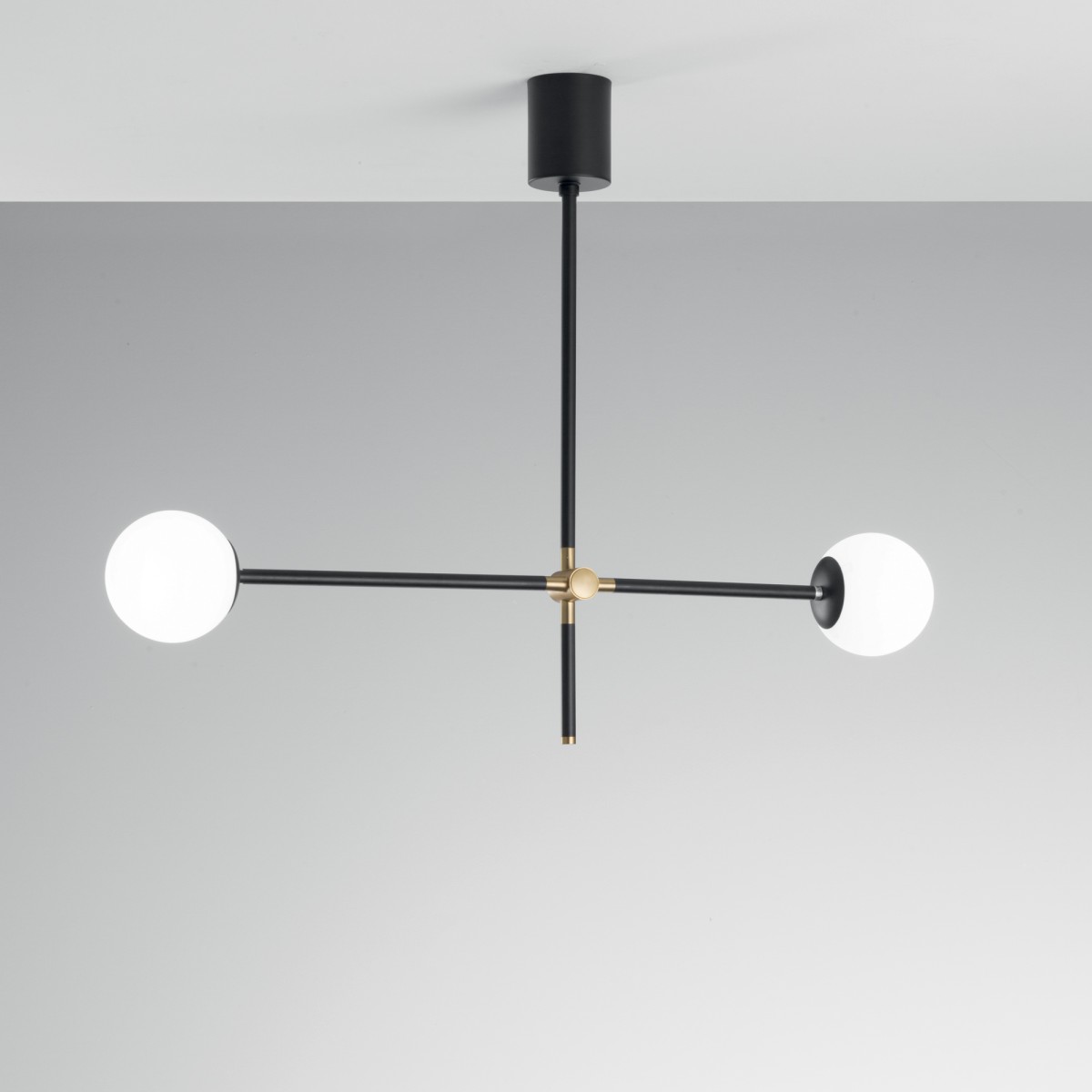 ANTITESI SCHWARZ/GOLD AUFHÄNGUNG 2XE14 91X18X73,6CM