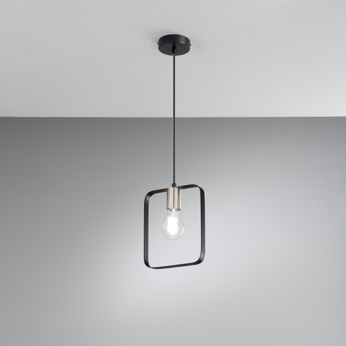 Suspension SMITH noir/or 1XE27 19,5 x 10 x 160 cm