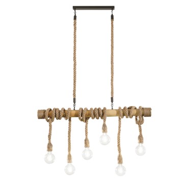 Corde de suspension en chanvre 6XE27 100X150CM