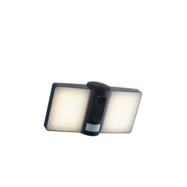 VYSOR ANTHRAZIT LED-PROJEKTOR 20W 2640LM 4000K DIMMBAR MIT KAMERA UND WLAN-SENSOR IP54 26,5X13,