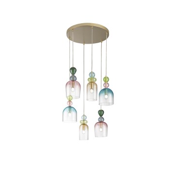 GAUDI SUSPENSION SECHS GLAS-ANHÄNGER 6XE14 57X185,5CM
