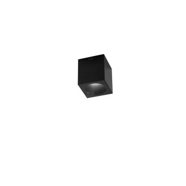 Plafonnier LED MANOR SQUARE. Noir. 7 W, 820 lm, température de couleur 3000-4200-6500 K, dimensions : 9 x 9 x 10 cm.