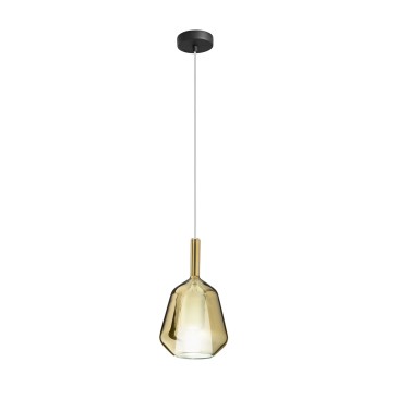 Goldfarbenes Pyrexglas mit Kabel und Anschlussstück, 18 x 31 cm