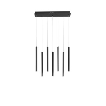 Schwarze Pype LED-Pendelleuchte, 35 W, 3290 lm Farbtemperatur, 2,5 x 41 x 200 cm
