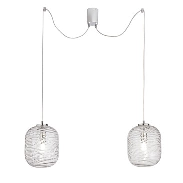 Suspension transparente NEREIDE 2XE27 20,45X250CM